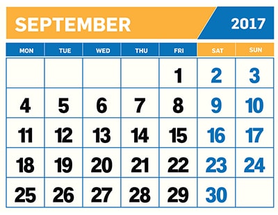 Property auction dates for September 2017