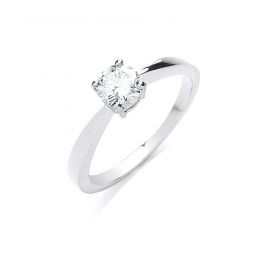 Platinum 0.50cts Diamond Engagement Ring