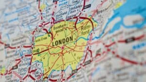 Detailed map of London highlighting key areas for property investment.