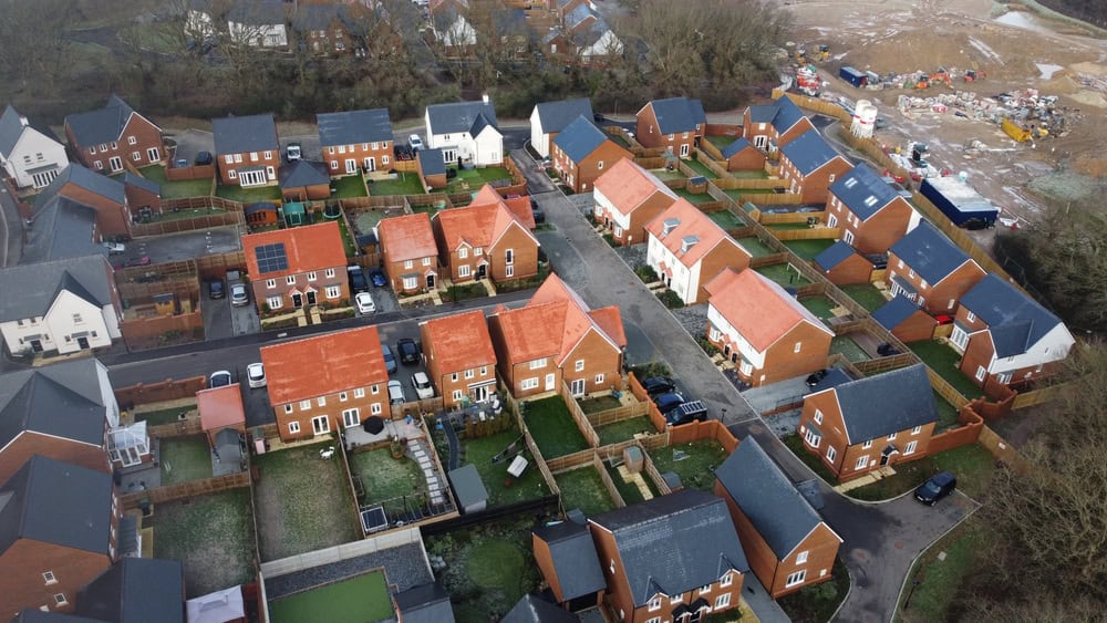 New Build Housing Estate in the UK