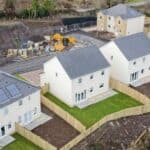 New housing development building houses for increased demand in rural areas