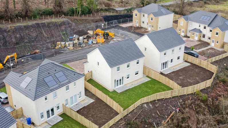 New housing development building houses for increased demand in rural areas